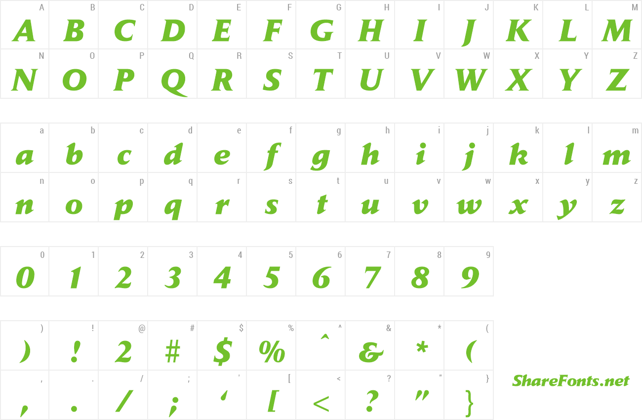 Font DaitonaBlackDB preview